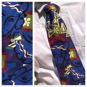 Vintage Mario Valentino Mod Faces Tie